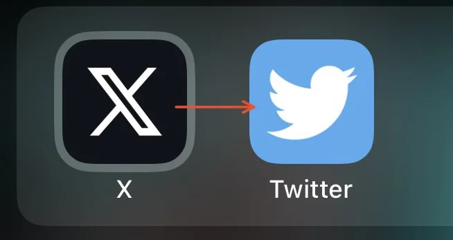 X로고를 Twitter 로고로 되돌리기(iOS)
